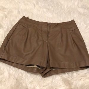 Faux leather brown shorts from Lauren Conrad